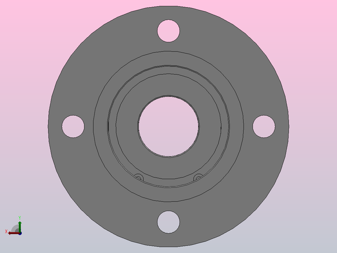 带挡圈双轴承L尺寸指定型轴承座组件_BRDLDF-6901-2Z-40-B后视图