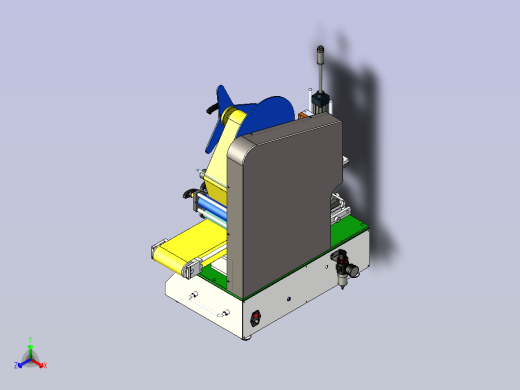 自动贴标机3D模型图纸