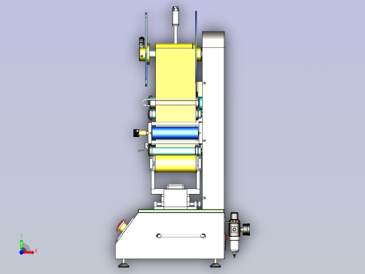自动贴标机3D模型图纸前视缩略图