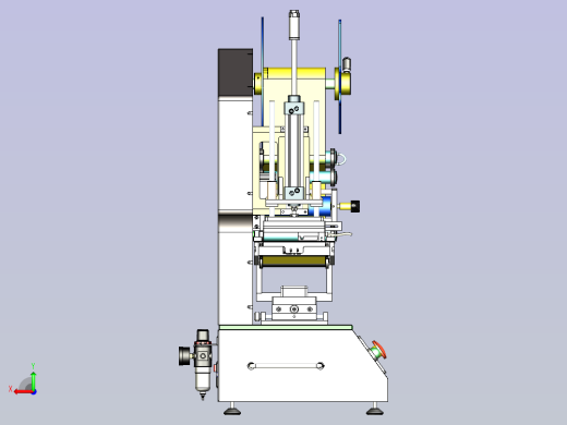 自动贴标机3D模型图纸后视缩略图