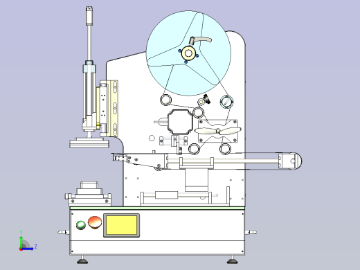 自动贴标机3D模型图纸左视缩略图