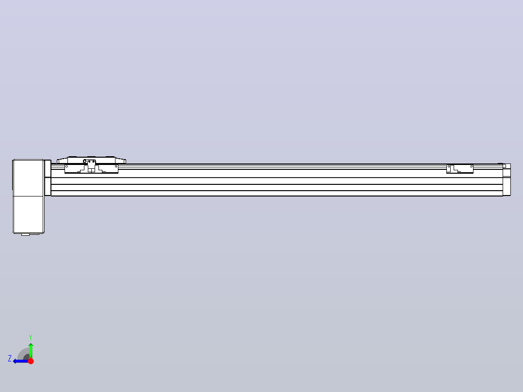 机器人皮带驱动直线轴TPA-GCB-80-P60-L700-RP-M20-N3右视图
