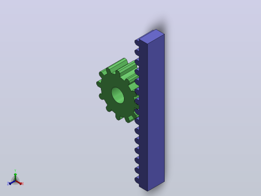 solidworks中的直齿轮设计正等轴测缩略图