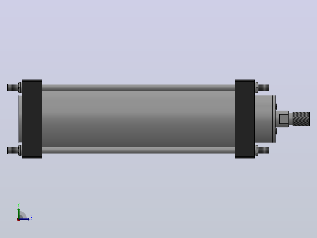 QGB、QGBI系列气缸[QGB-SD 125×300-SD]左视图