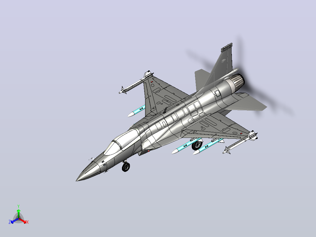 成都JF-17（FC-1）雷霆战机正等轴测图