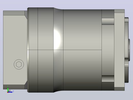 HFK060精密行星减速机[HFK60-K10双级模型(14-30 50-3 4-4.5-70)]左视缩略图