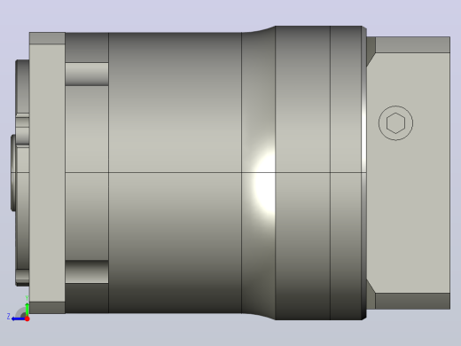 HFK060精密行星减速机[HFK60-K10双级模型(14-30 50-3 4-4.5-70)]右视缩略图