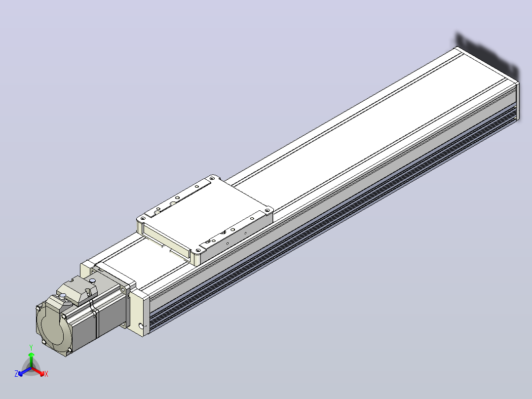 滚珠丝杠直线轴带导轨全封闭TPA-HCR-105D-1610C-L350-M-Y-P40-N3主视图