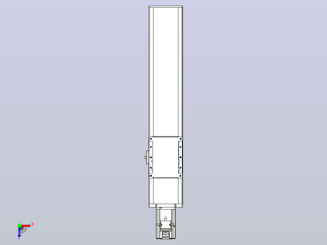滚珠丝杠直线轴带导轨全封闭TPA-HCR-105D-1610C-L350-M-Y-P40-N3俯视图