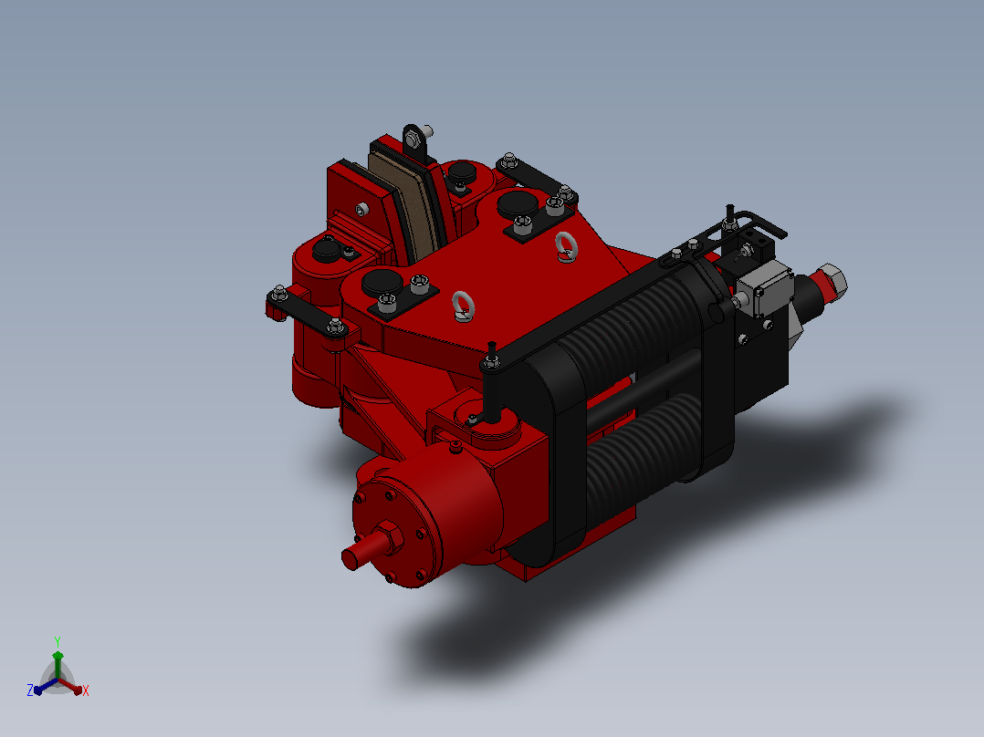 SBD-B安全制动器_SBD160-B-1000×30ⅠRL.WL.CL主视图