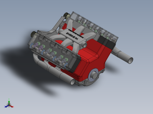 V6 Engine六缸发动机正等轴测缩略图