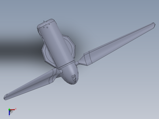 风力发电机3D图纸 Solidworks设计俯视缩略图