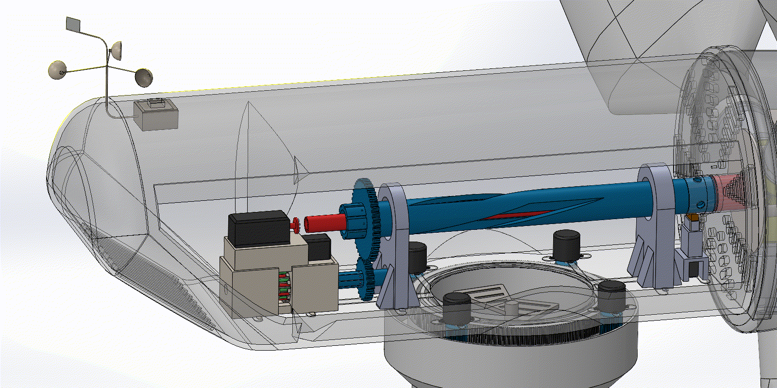 风力发电机3D图纸 Solidworks设计