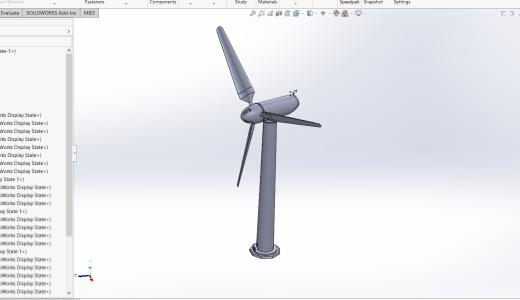 风力发电机3D图纸 Solidworks设计缩略图