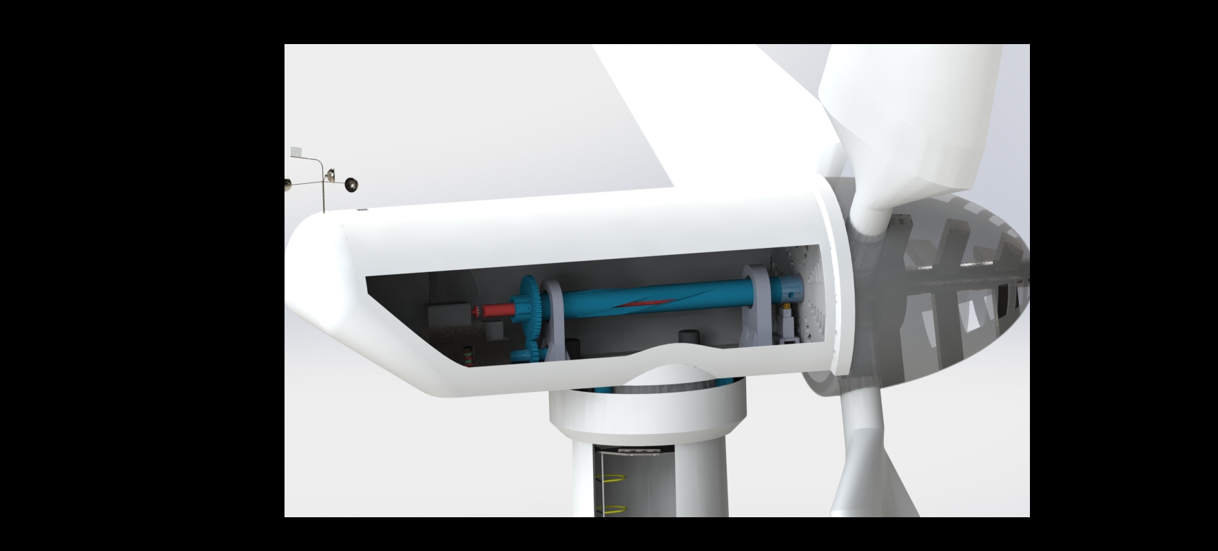 风力发电机3D图纸 Solidworks设计