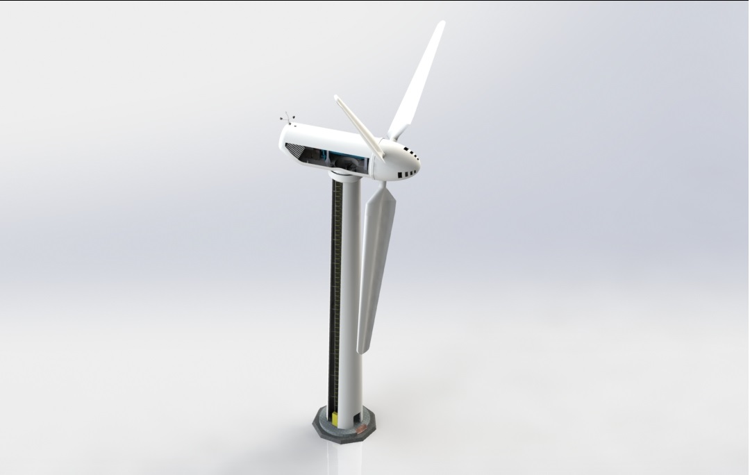 风力发电机3D图纸 Solidworks设计