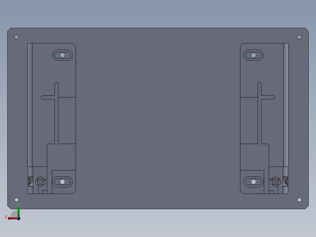 左上侧板右上侧板回牙工装后视图