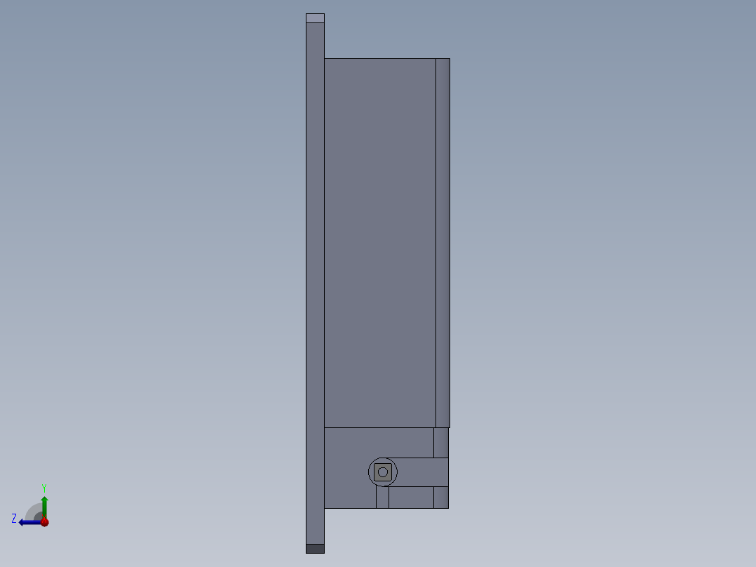 左上侧板右上侧板回牙工装右视图