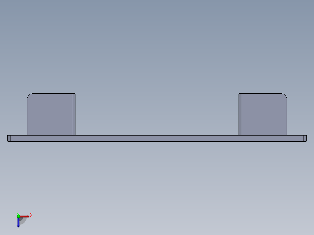 左上侧板右上侧板回牙工装俯视图