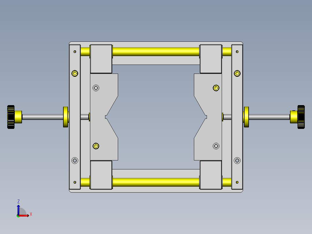 圆柱形工件支架前视图
