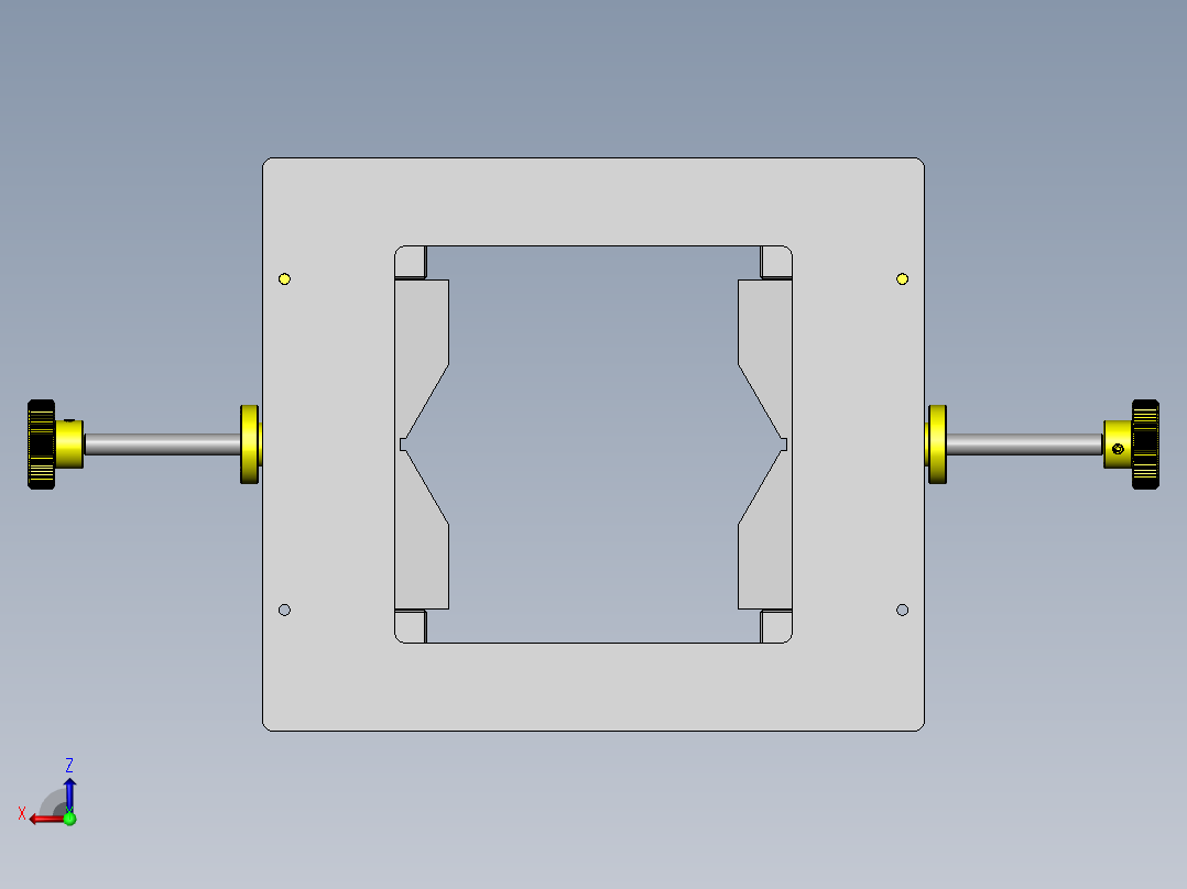 圆柱形工件支架后视图