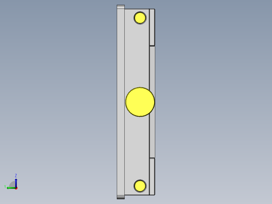 圆柱形工件支架左视图