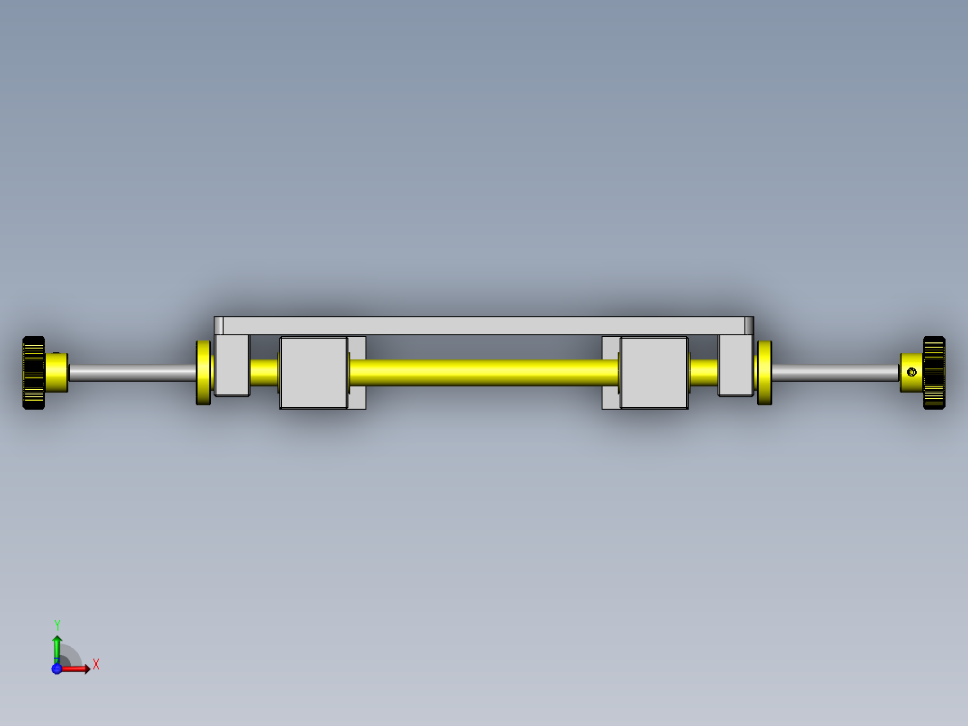 圆柱形工件支架俯视图