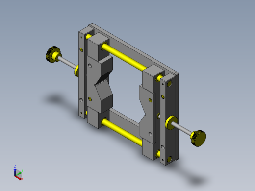 圆柱形工件支架正等轴测缩略图