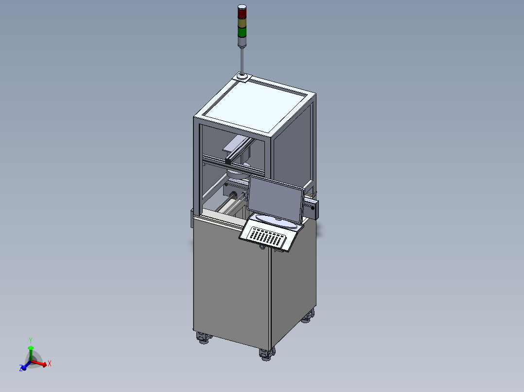 检测机三维模型SW