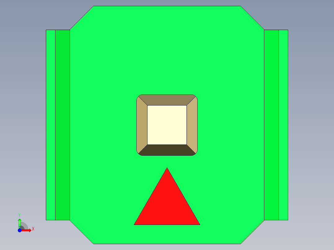 彩色公头100mil（2.54mm）系列-DS1021_green_1x01p_100mil_Type1_rev1.0前视图