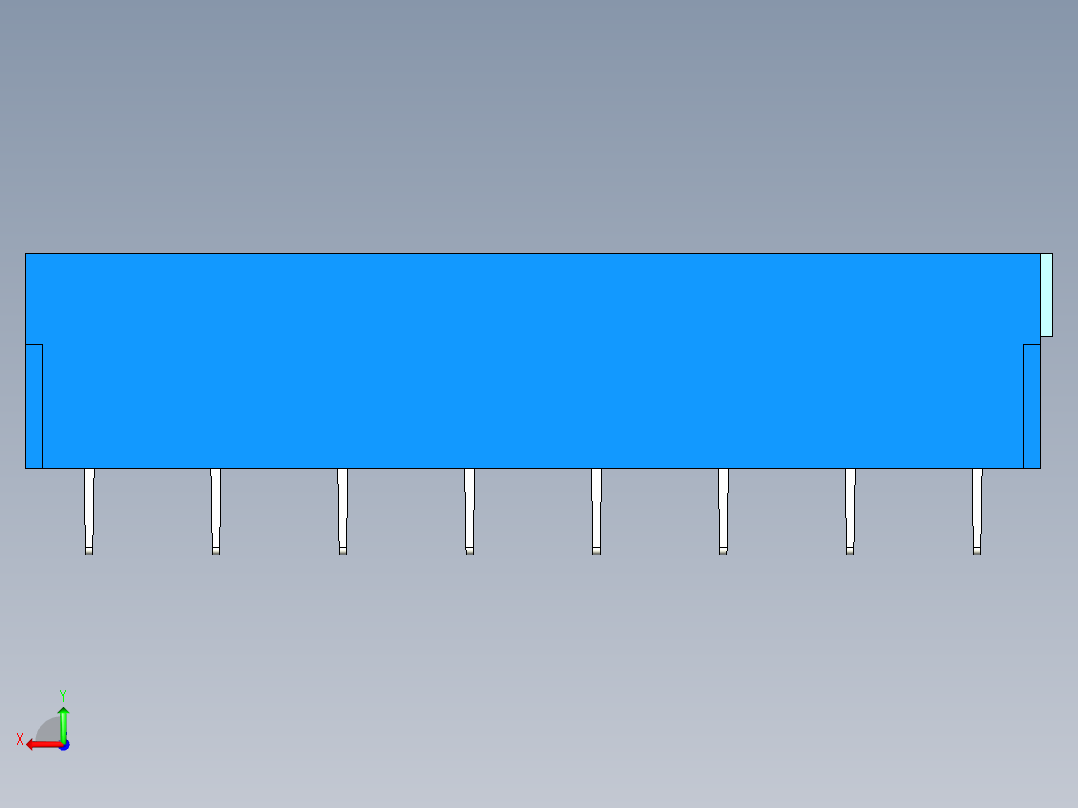 DEGSON DG365 系列 7.5mm 接线端子-DG365-7.5-08P-12-00AH后视图