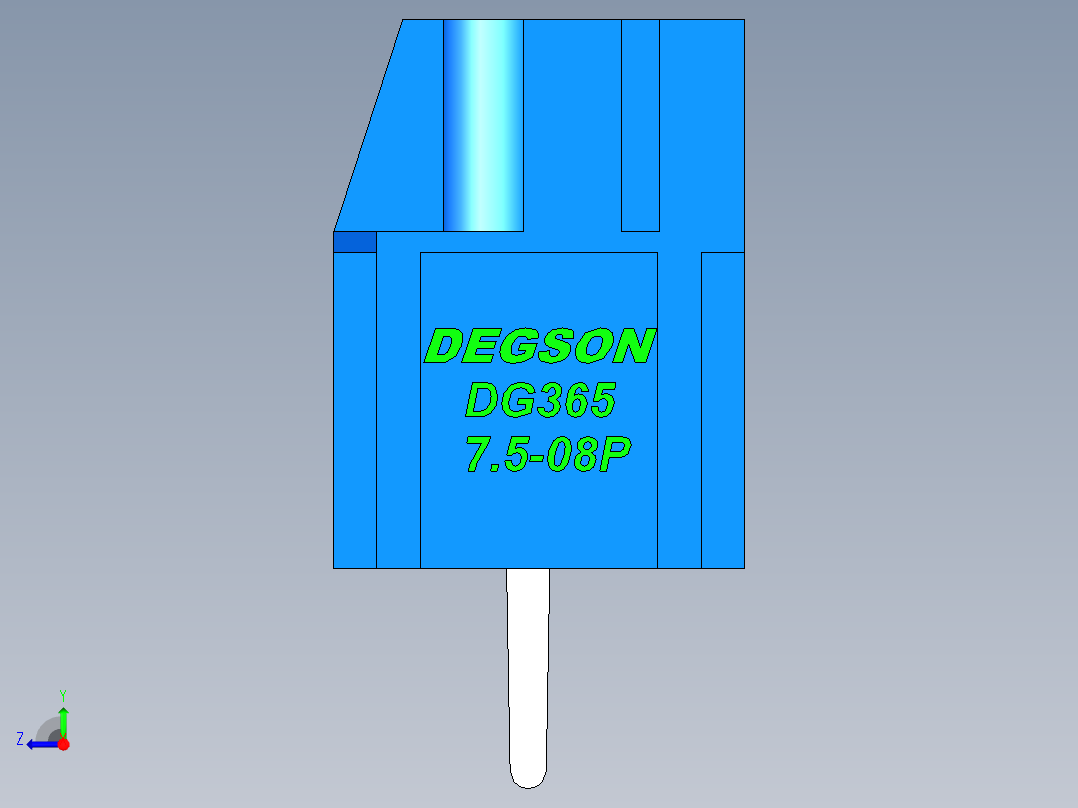 DEGSON DG365 系列 7.5mm 接线端子-DG365-7.5-08P-12-00AH右视图