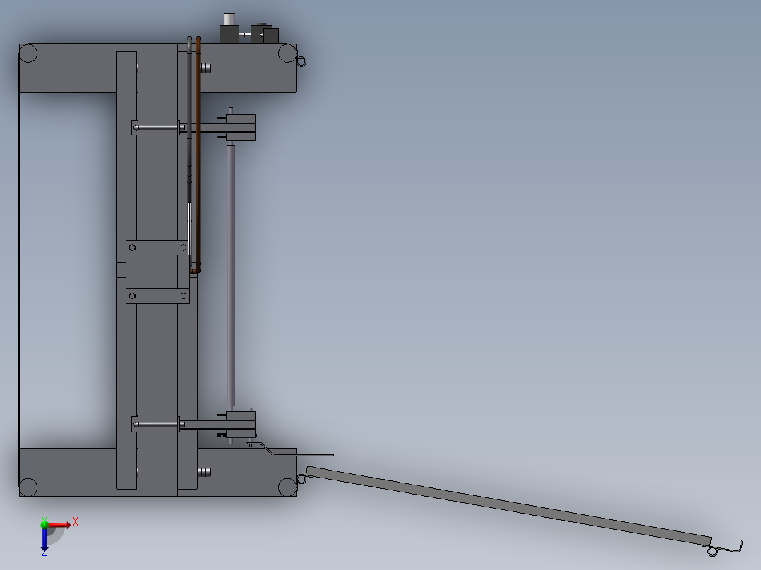 583液压机床俯视图