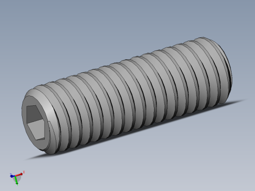 DIN 913-ISO 4026 固定螺钉-M4 L=12.SLDPRT主视缩略图