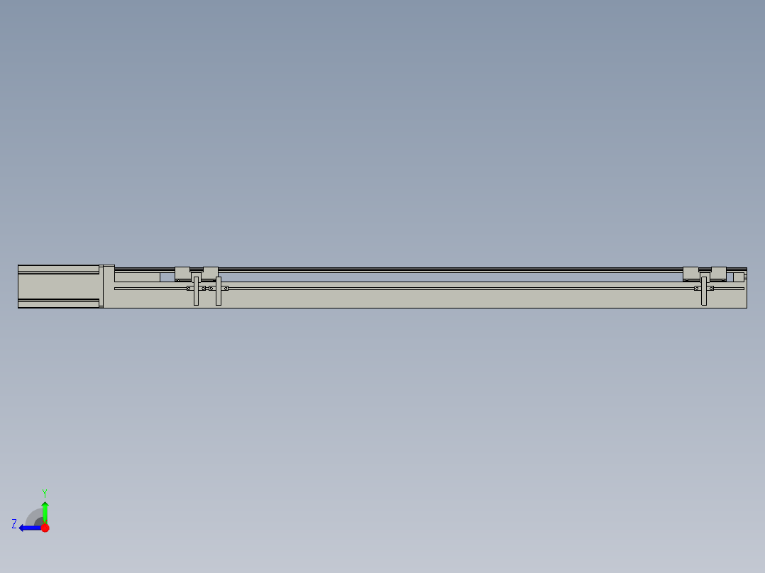 直线模组LHA6-S700-M-200W(16丝杆)设计图纸右视图