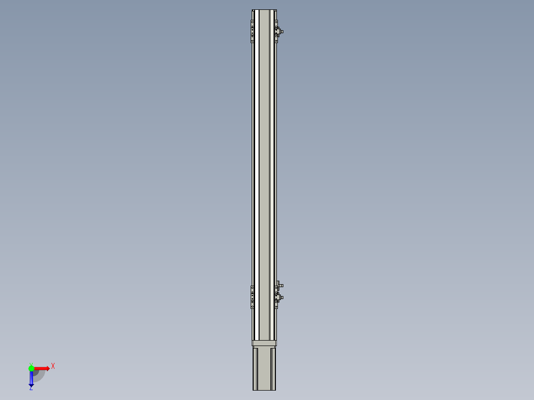 直线模组LHA6-S700-M-200W(16丝杆)设计图纸俯视图