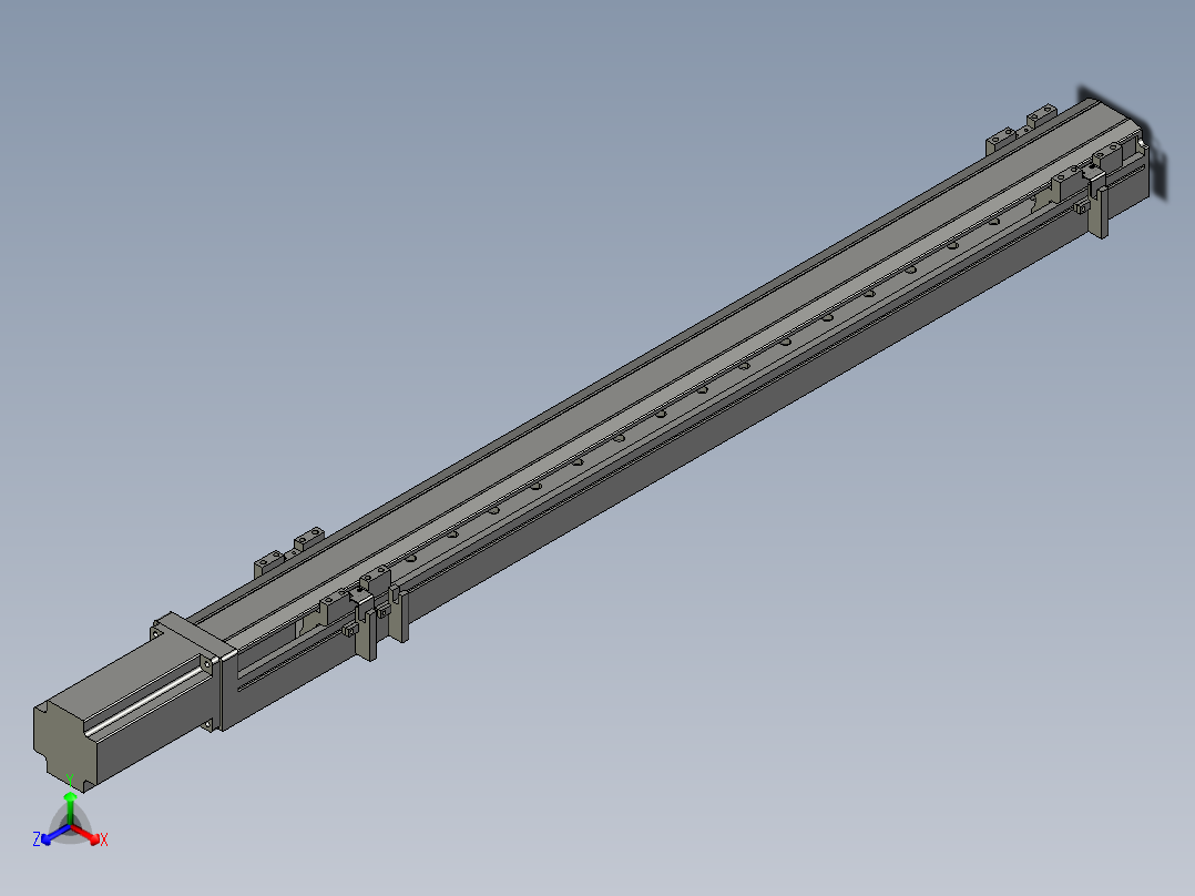 直线模组LHA6-S700-M-200W(16丝杆)设计图纸正等轴测图