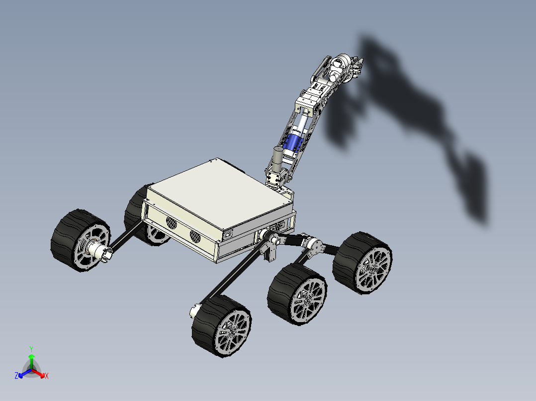 Team Anveshak Rover火星车正等轴测图