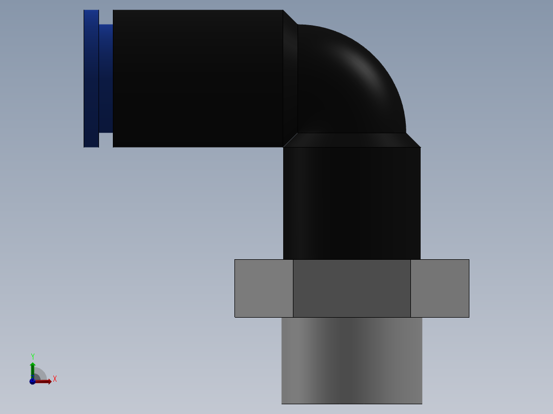 Ø4 x 1-8G COTOVELO 90° MACHO GIRAT. (C02470418)前视图