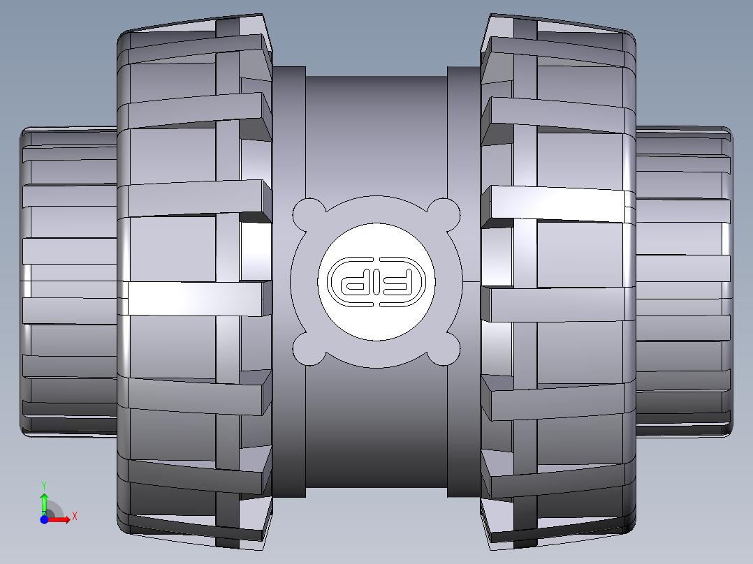 3SXENC 女性结束EasyFit球止回阀、NPT螺纹前视图