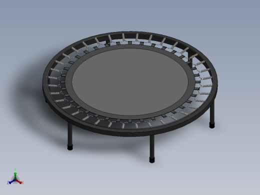 健身蹦床39英寸正等轴测缩略图