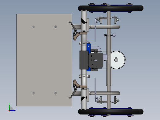 电动爬楼助力车结构设计含三维二维说明书左视缩略图