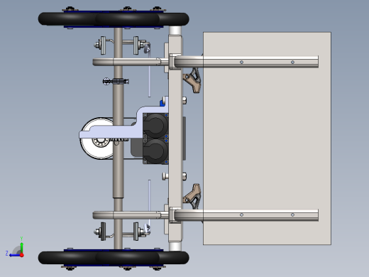 电动爬楼助力车结构设计含三维二维说明书右视缩略图