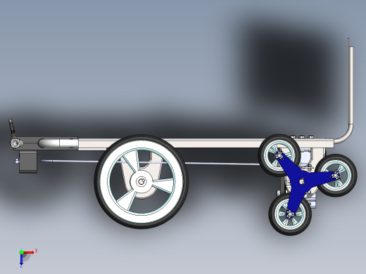 电动爬楼助力车结构设计含三维二维说明书俯视缩略图