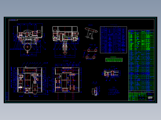 双梁吊钩桥式起重机展示CAD机械图纸