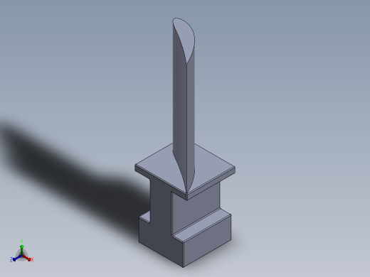 燃气轮机叶片---模型格式为 sw igs正等轴测缩略图