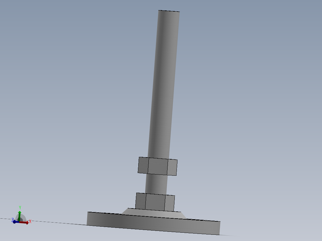 XY2018-FZJ-L07 M16x100金属调整脚蹄带地脚孔(高度差54)主视图