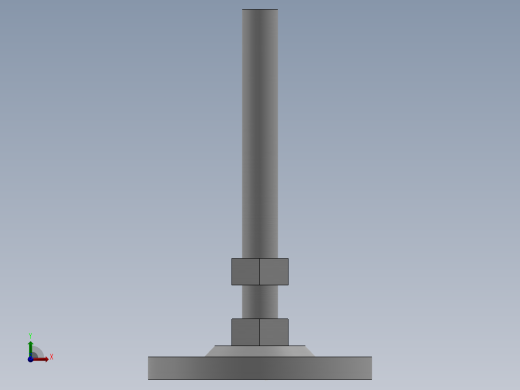 XY2018-FZJ-L07 M16x100金属调整脚蹄带地脚孔(高度差54)前视缩略图