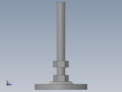 XY2018-FZJ-L07 M16x100金属调整脚蹄带地脚孔(高度差54)左视缩略图