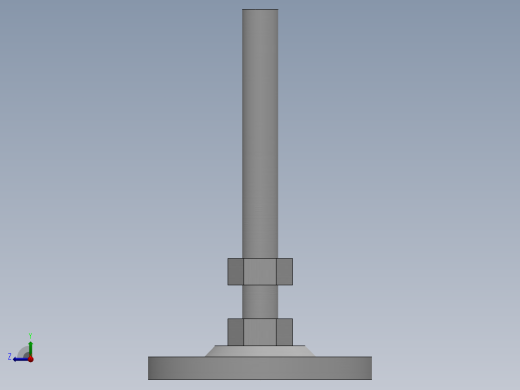 XY2018-FZJ-L07 M16x100金属调整脚蹄带地脚孔(高度差54)右视缩略图